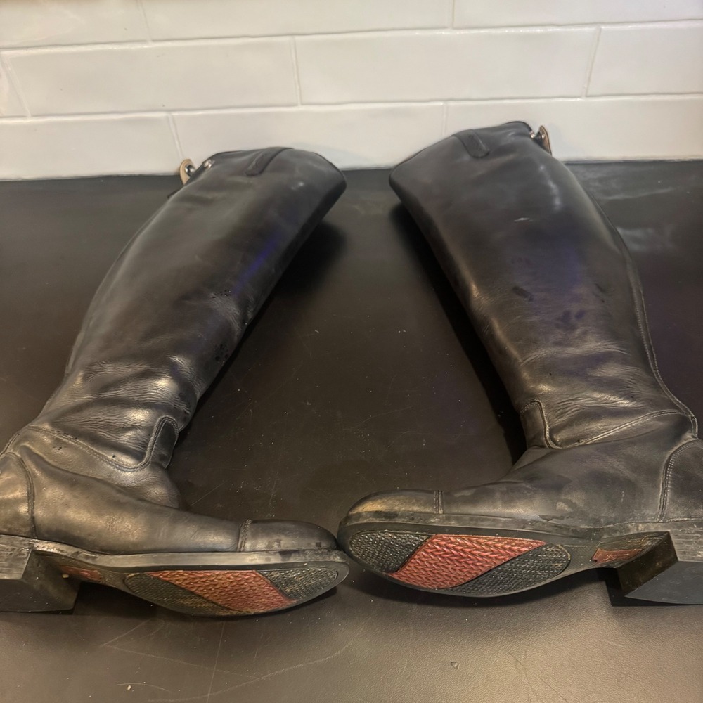 Ariat Heritage Tall Riding Boots Womens 8.5B Black Leather Full Calf 10003270